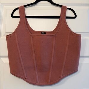 Express Mauve Corset Crop Top
